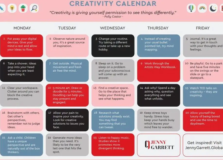 23 formas de despertar tu creatividad - Jenny Garrett Global